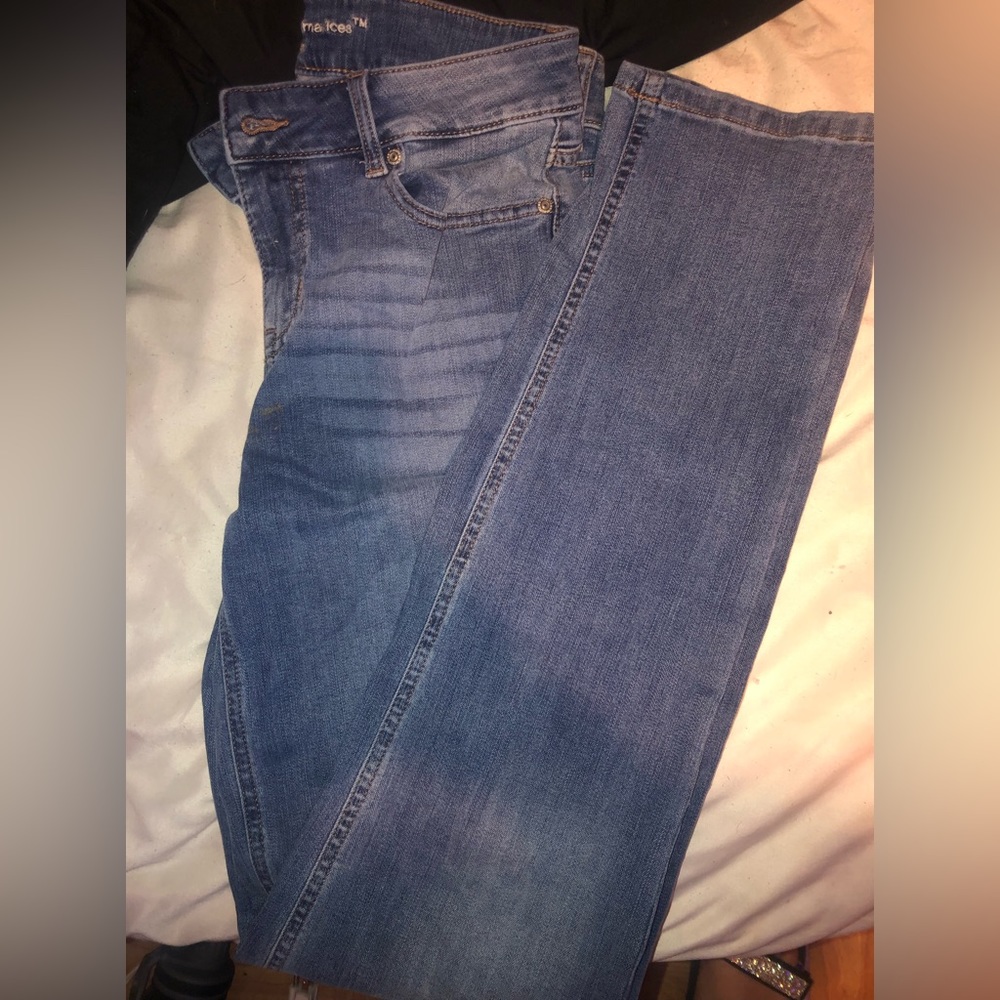 Long straight leg jeans